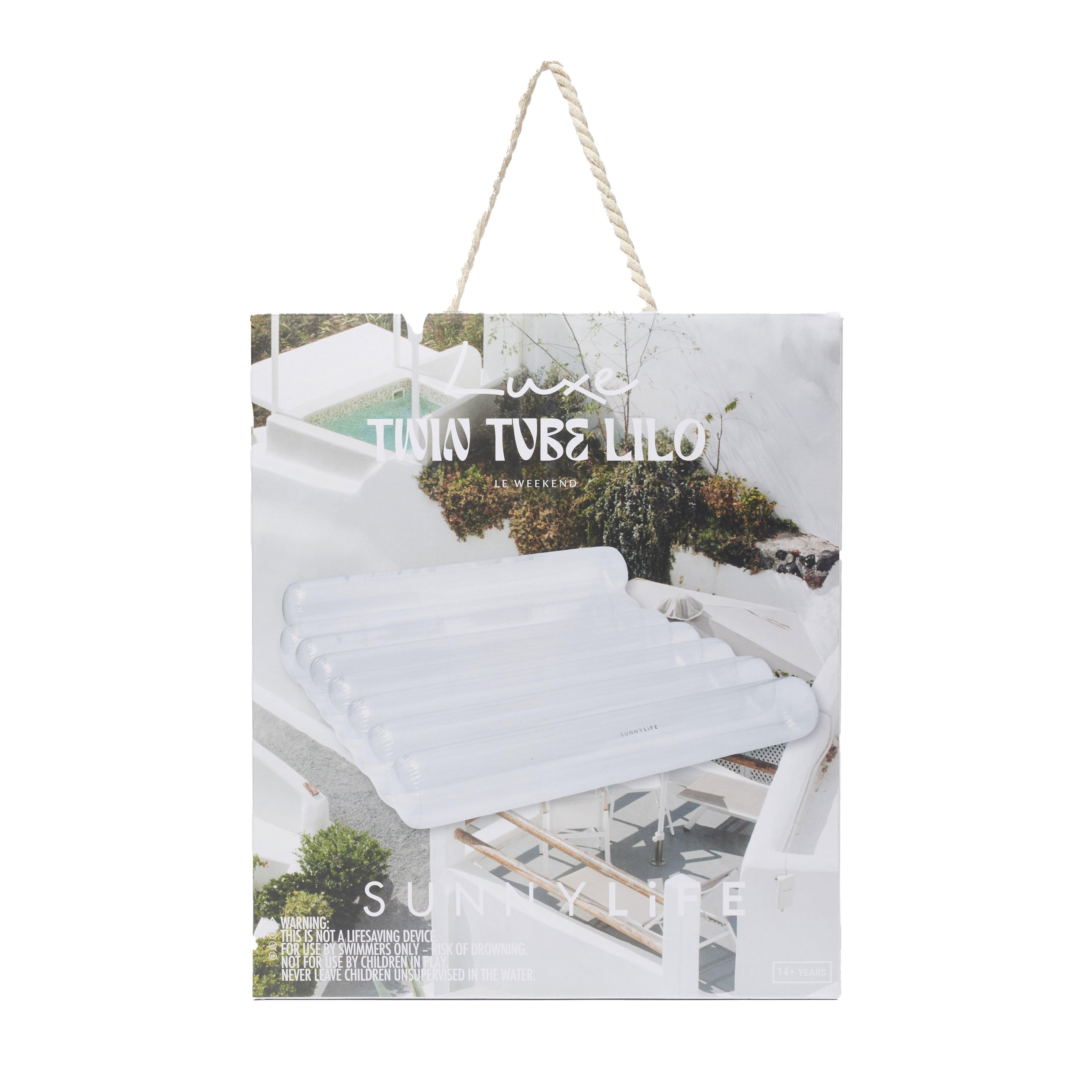 SUNNYLiFE  Luxe Twin Tube Lilo Le Weekend Clear