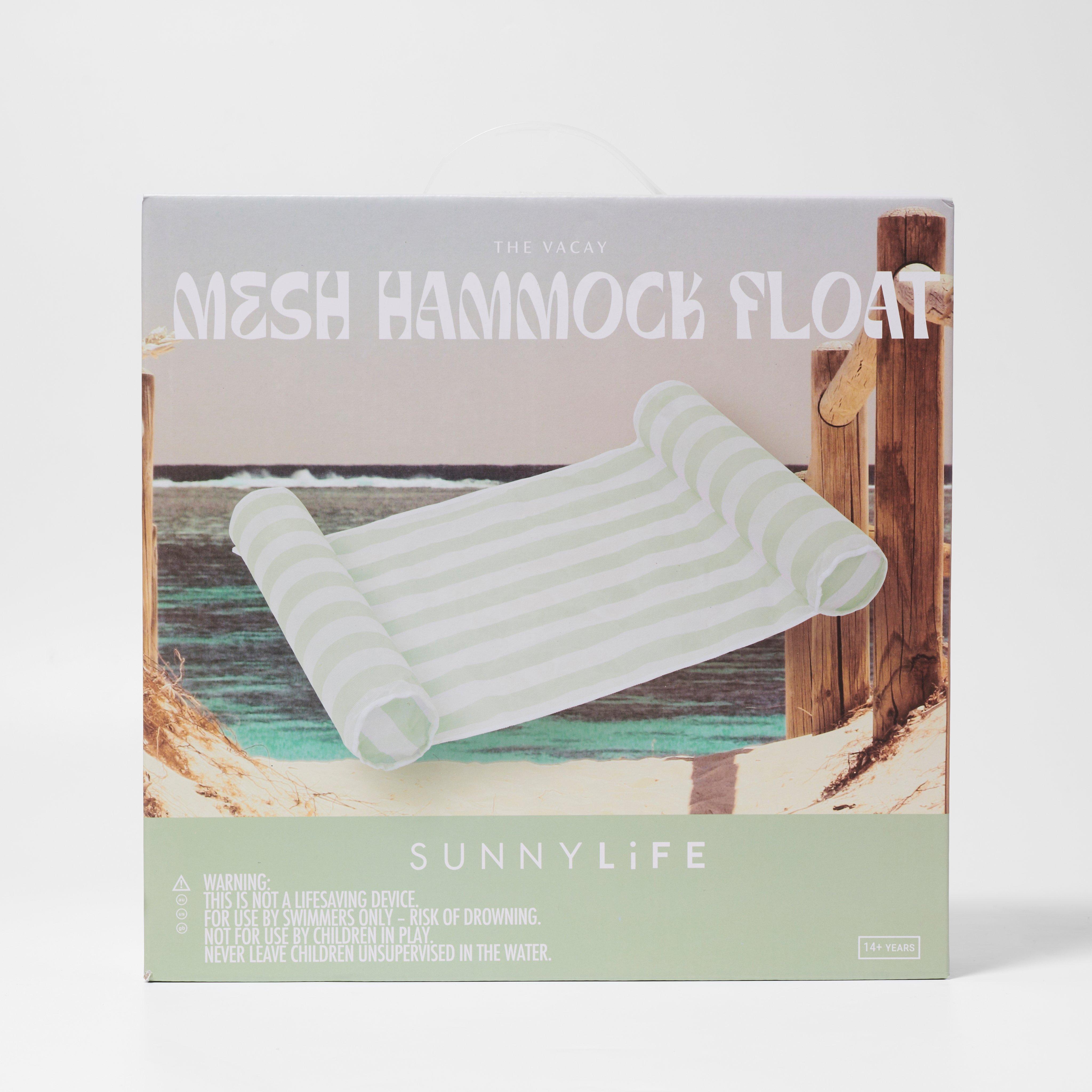 SUNNYLiFE  Mesh Hammock Float The Vacay Soft Olive