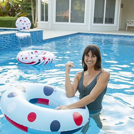 Pool Candy  Dots and Slots Red White and Blue 36 in Tube