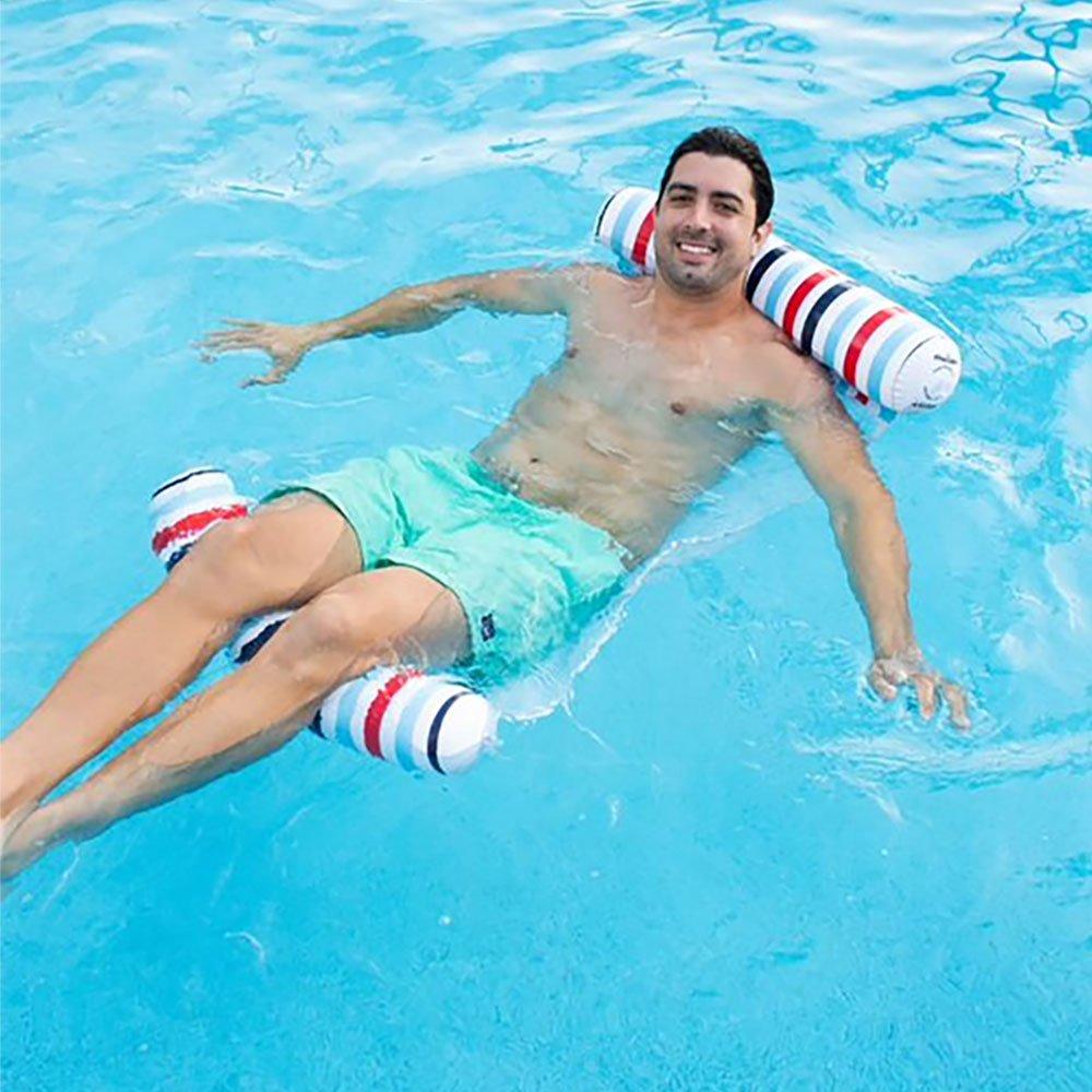 Pool Candy Red, White, and Blue Stripes Water Hammock