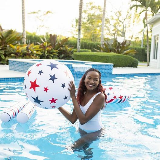 Pool Candy  Inflatable Giant Red White and Blue Beach Ball