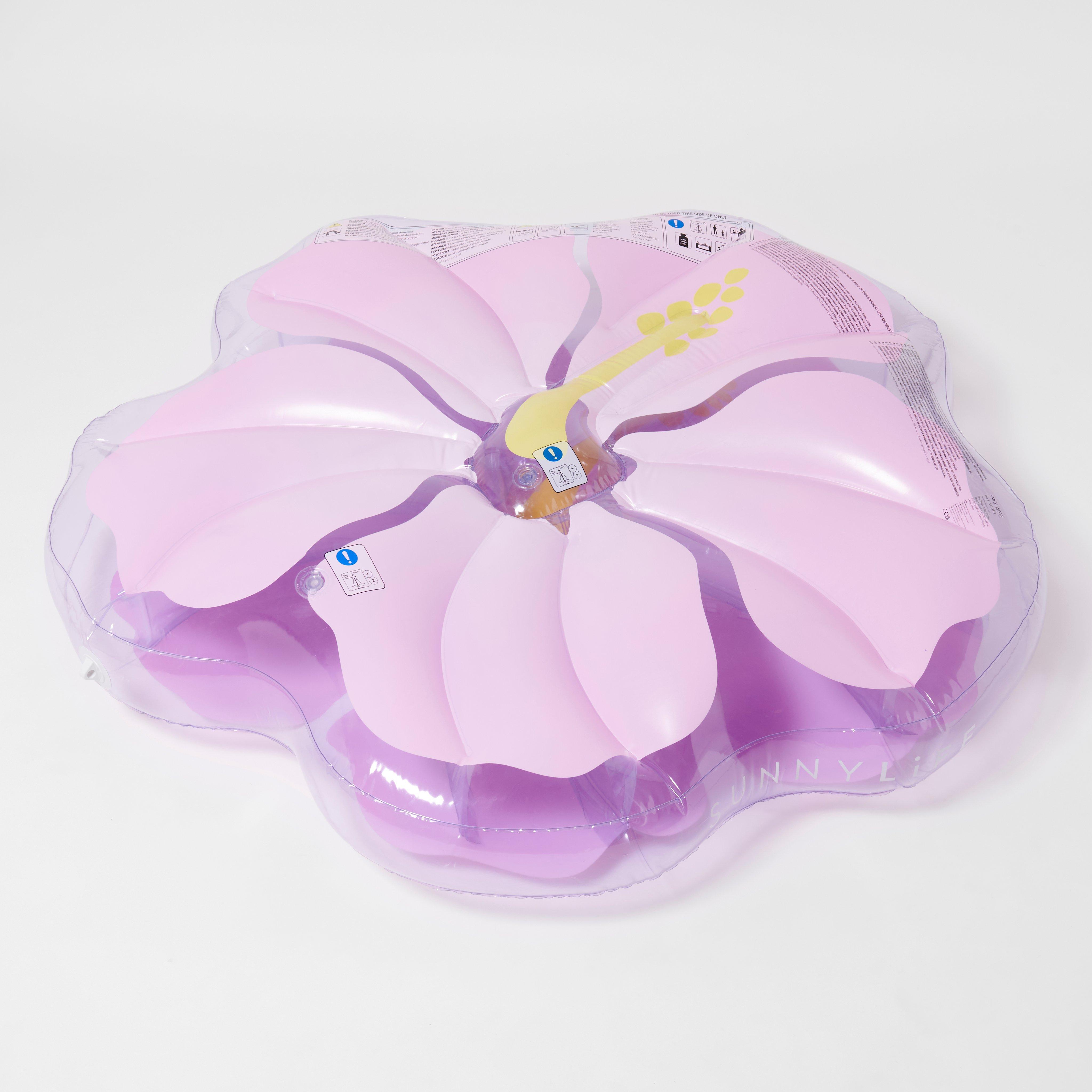 SUNNYLiFE  Luxe Lie-On Float Hibiscus Pastel Lilac