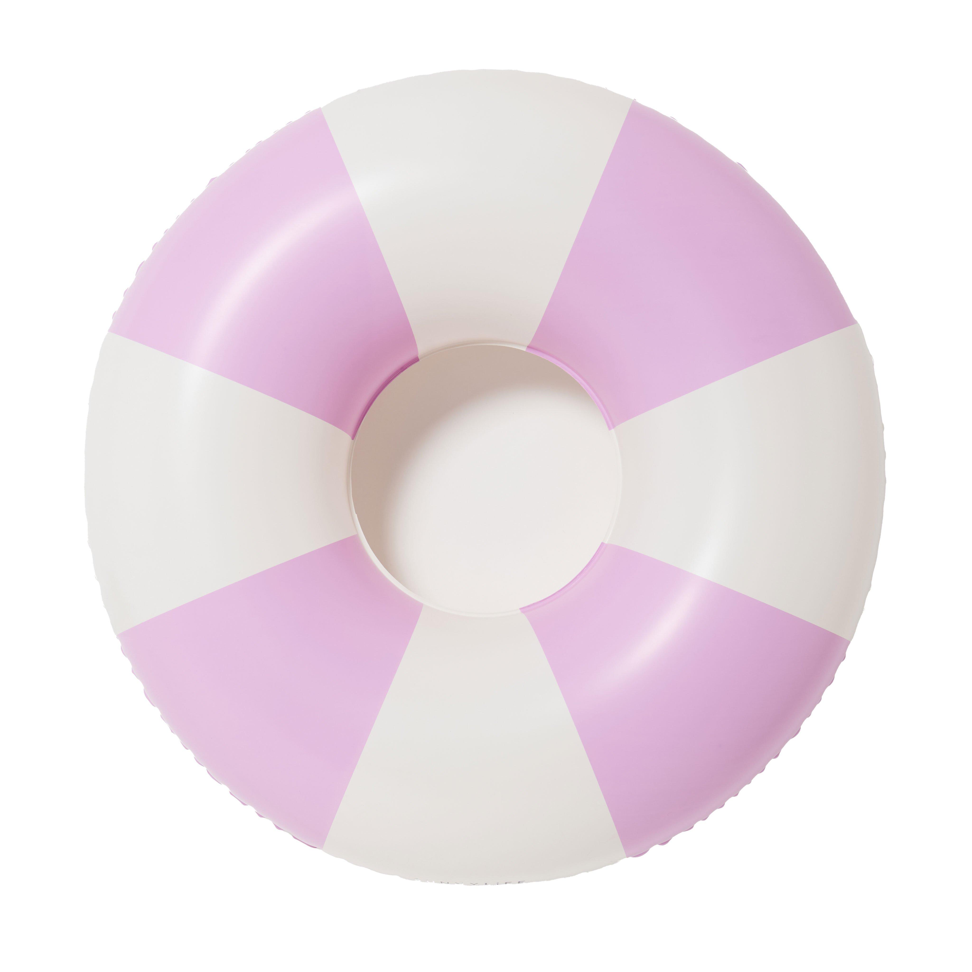 SUNNYLiFE  Tube Pool Ring Bubblegum Pink Stripe