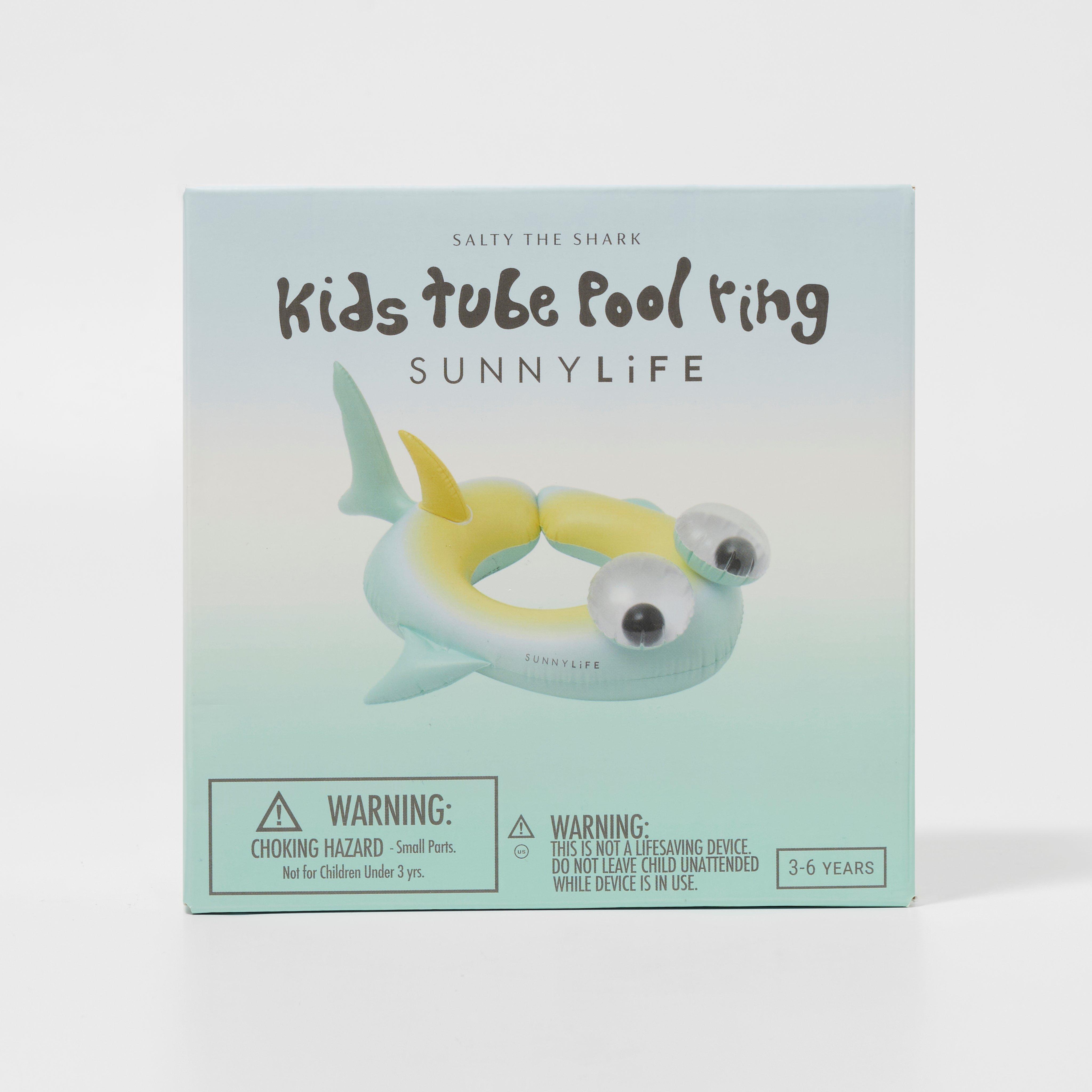 SUNNYLiFE  Kids Tube Pool Ring Salty the Shark Multi