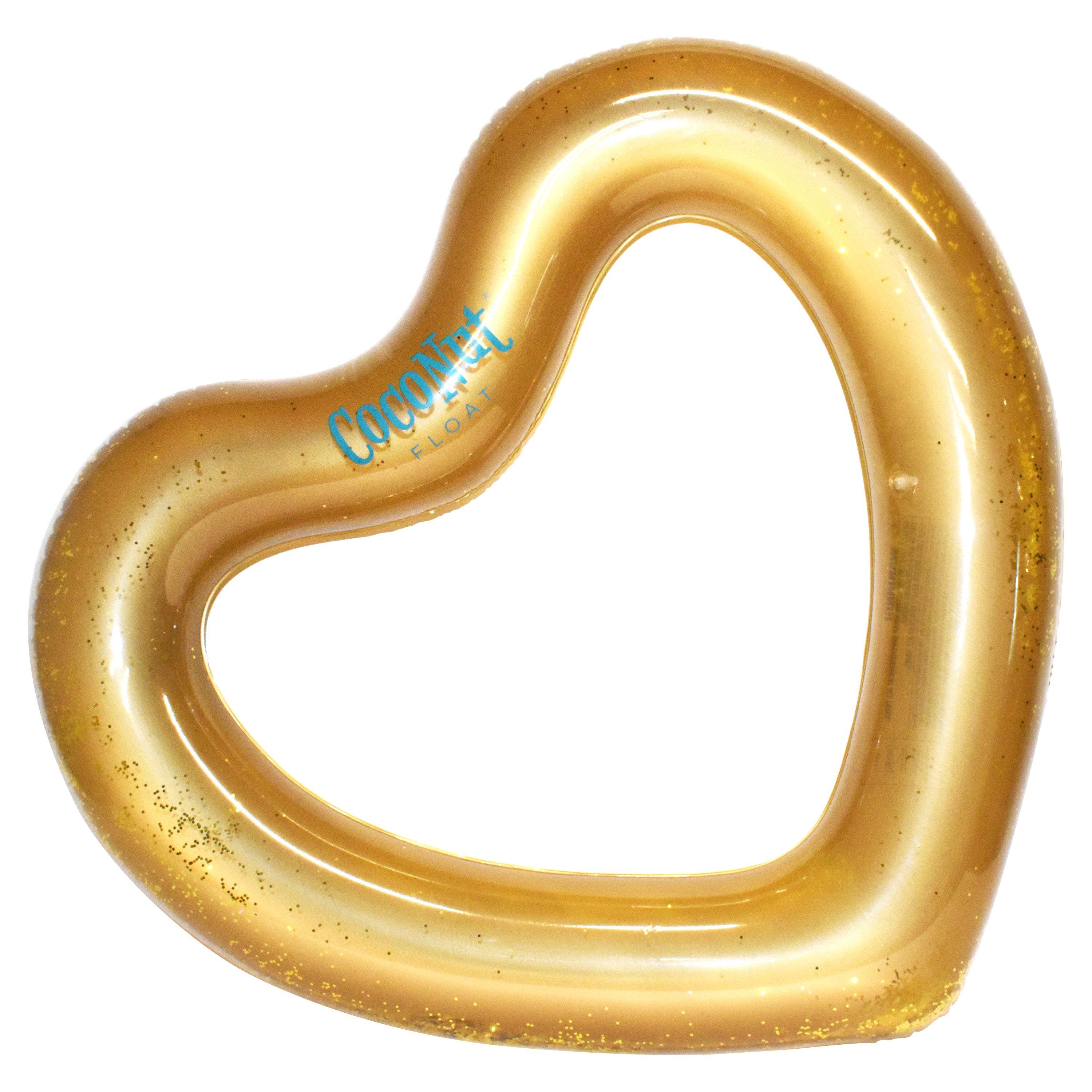 CocoNut  Gold Glitter Heart Pool Float