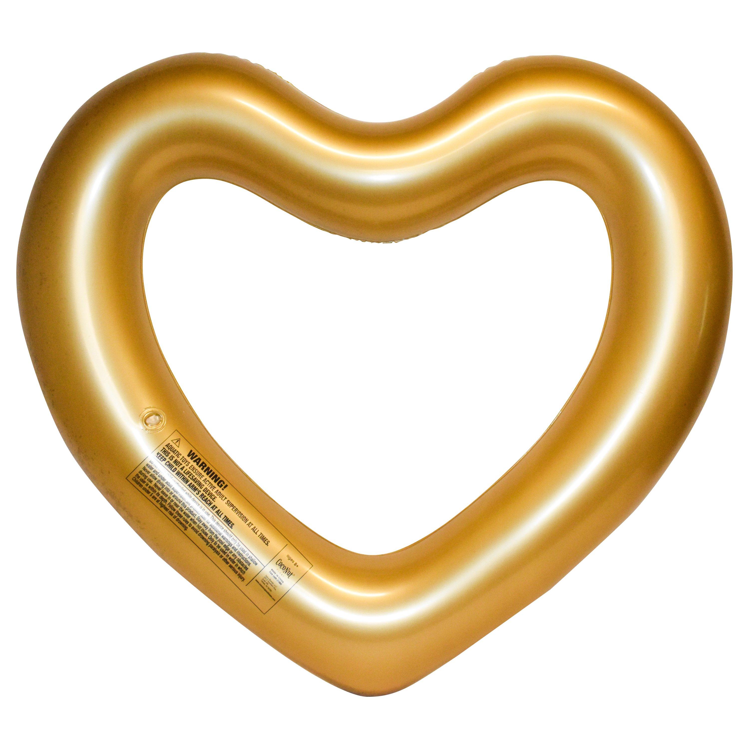 CocoNut  Gold Glitter Heart Pool Float