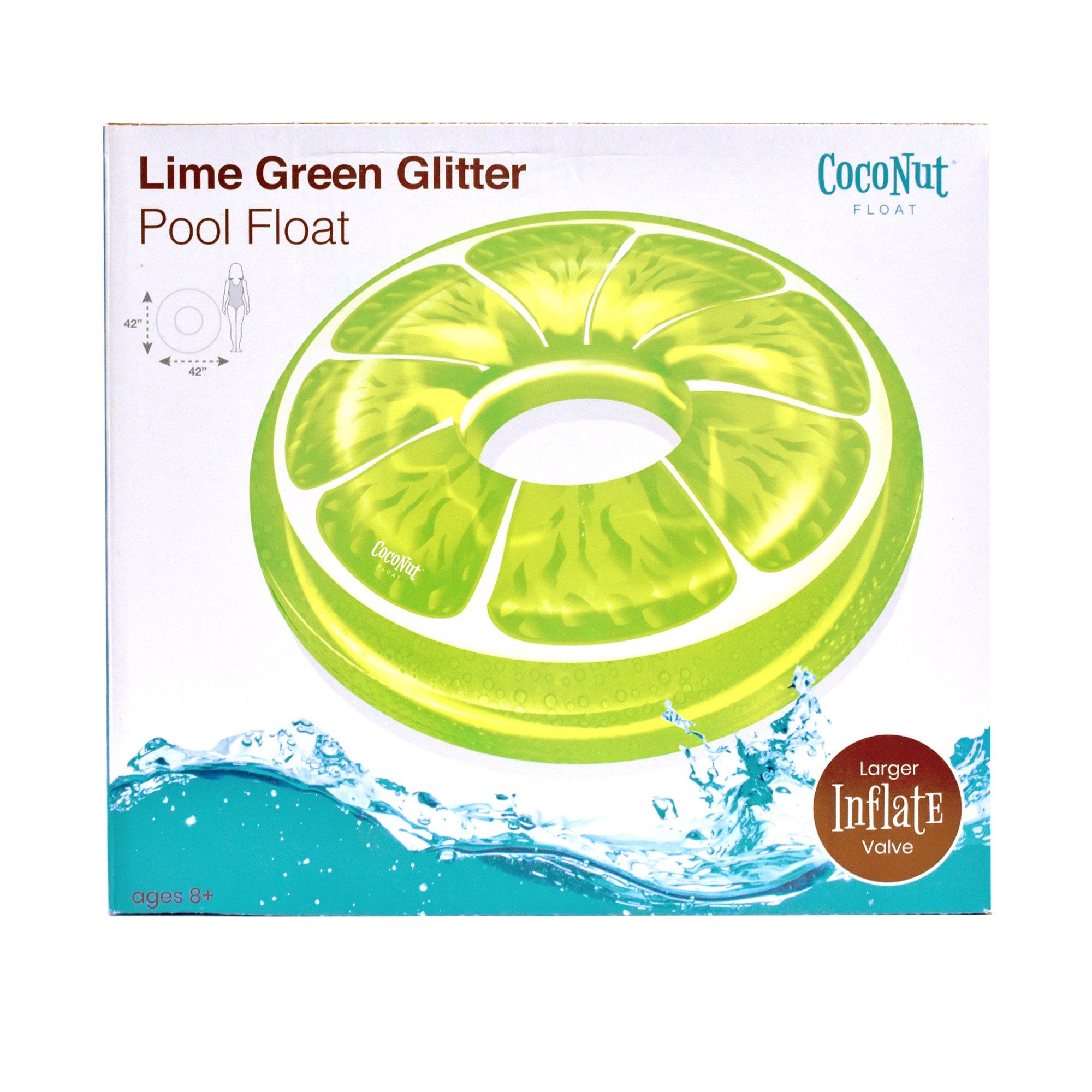 CocoNut  Lime Green Glitter Pool Float