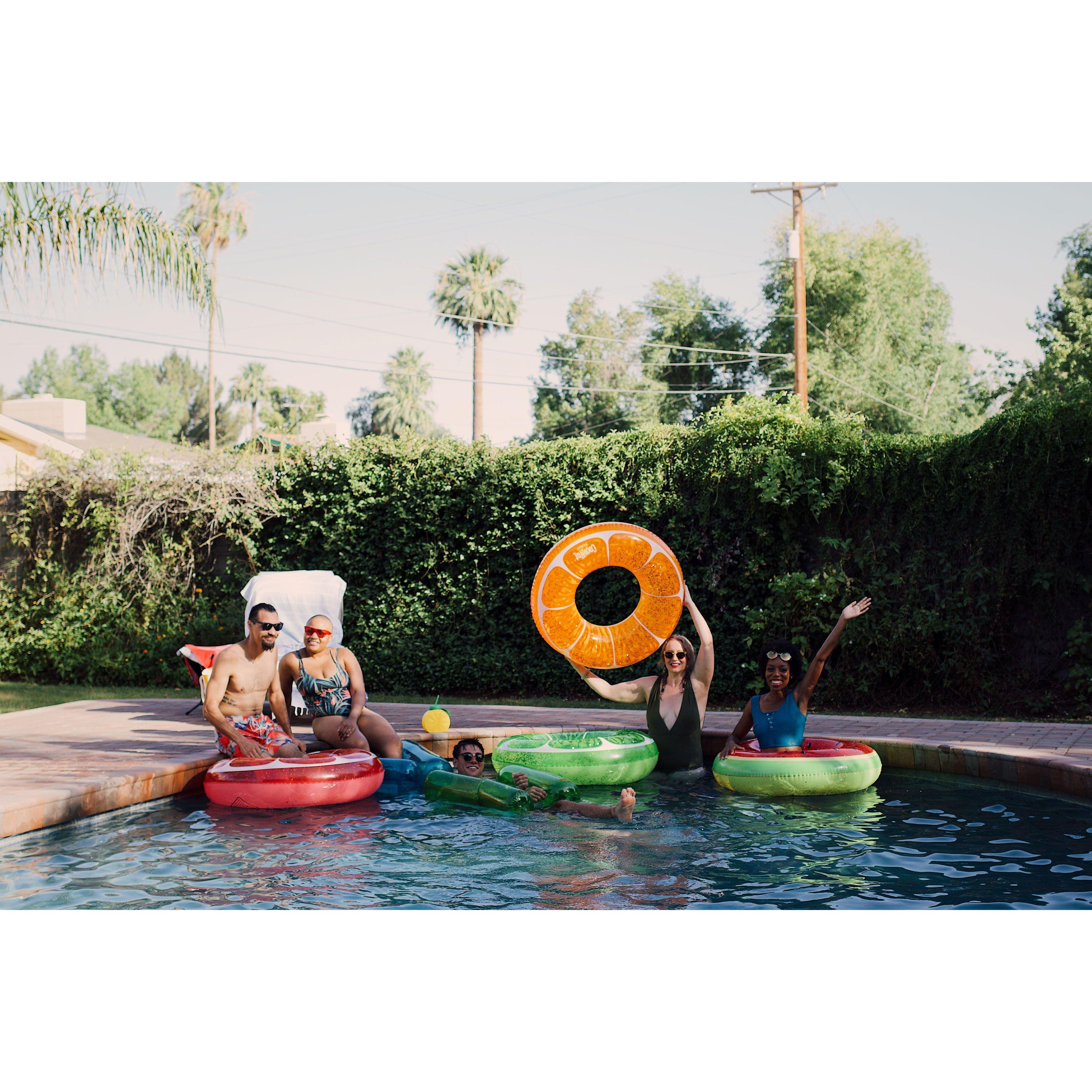 CocoNut  Tangerine Orange Glitter Pool Float