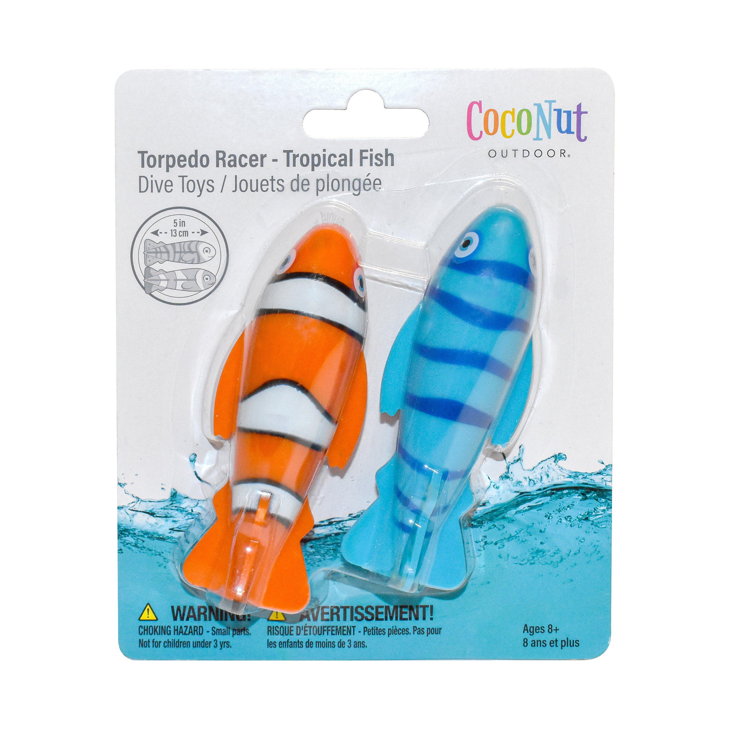 CocoNut  Torpedo Dive Toys  6pk (2 Whales 2 Submarines 2 Tropical Fish)