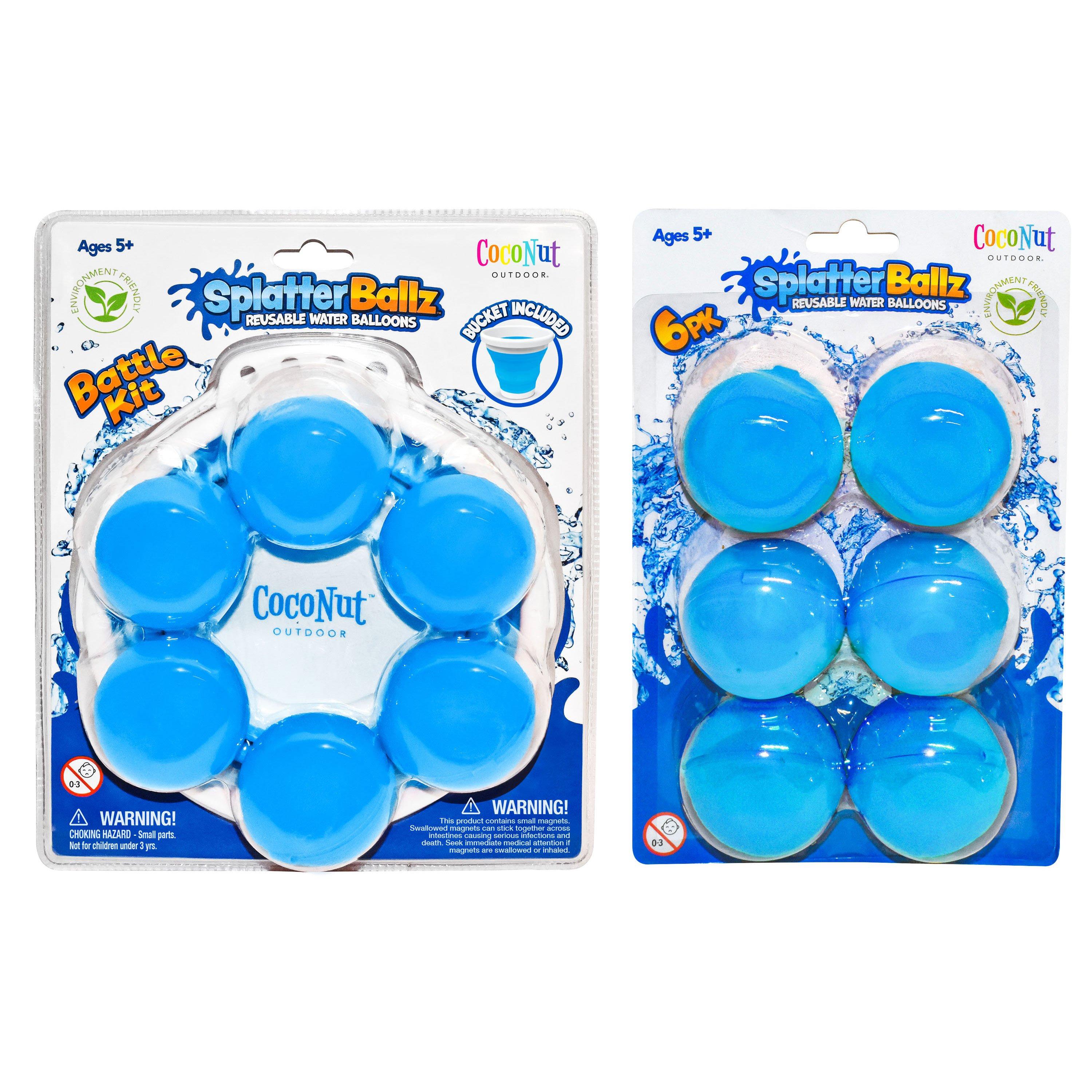 CocoNut  Reusable Water Balloons  Blue Ultimate Battle Kit Bundle
