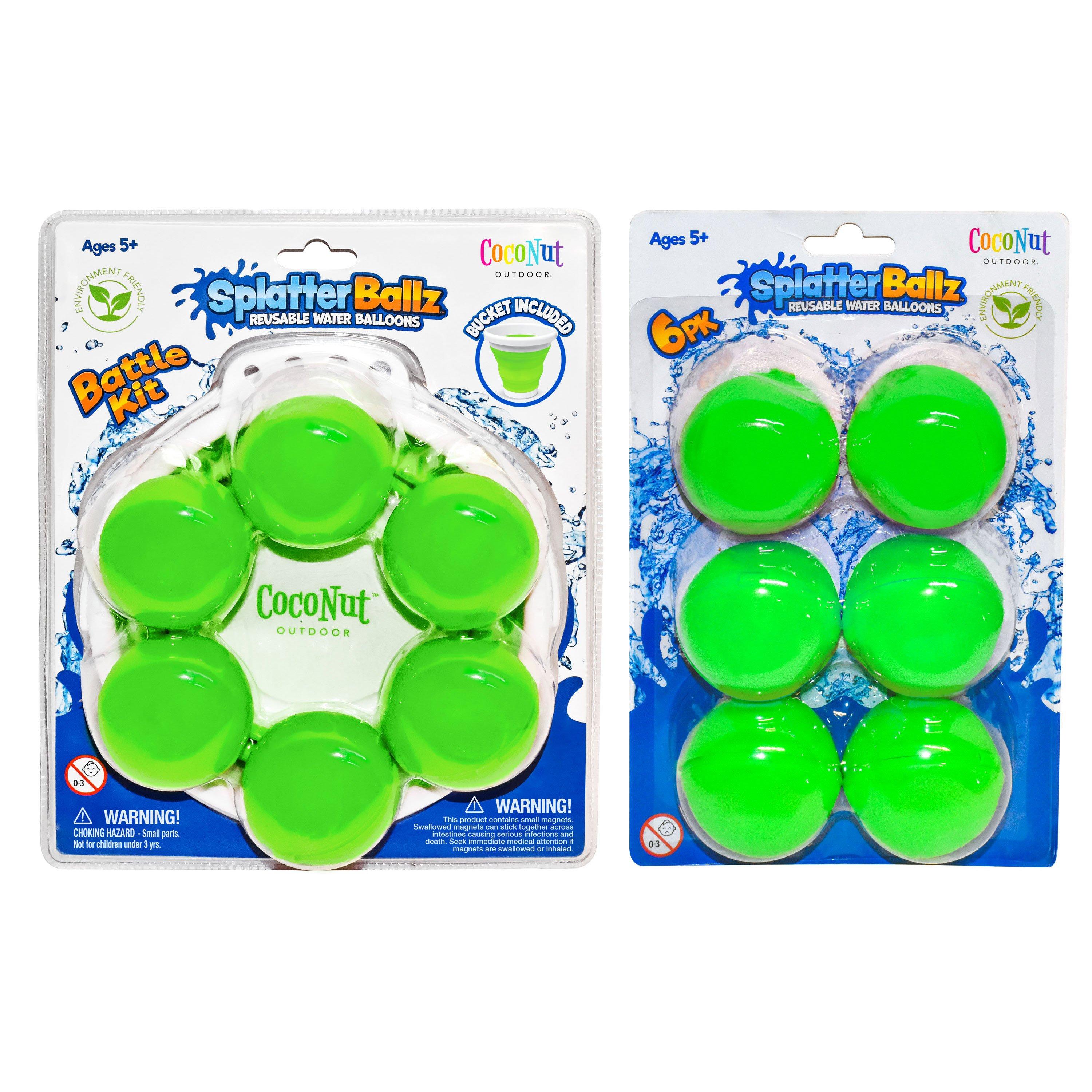 CocoNut  Reusable Water Balloons  Green Ultimate Battle Kit Bundle