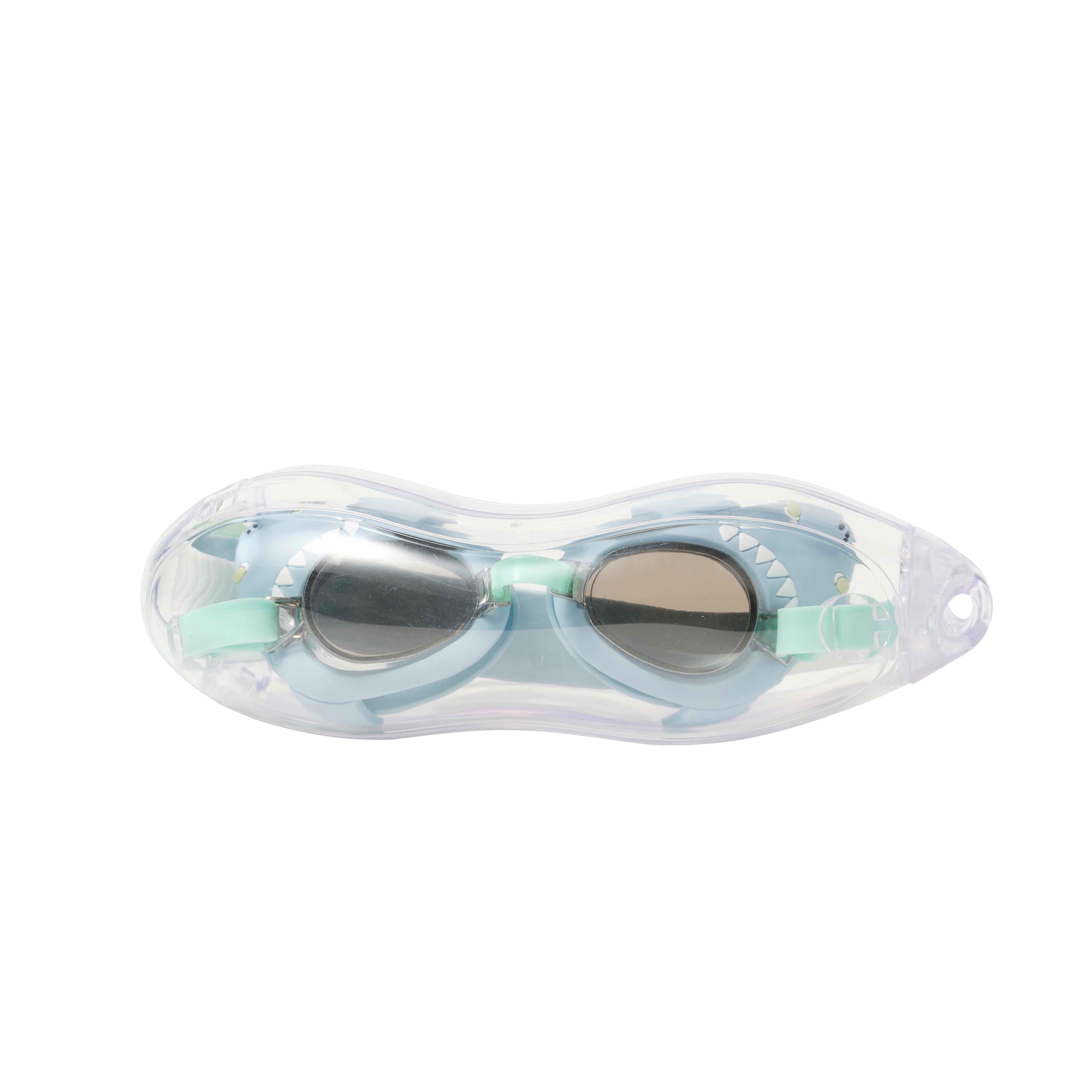 SUNNYLiFE  Salty the Shark Mini Swim Goggles Aqua