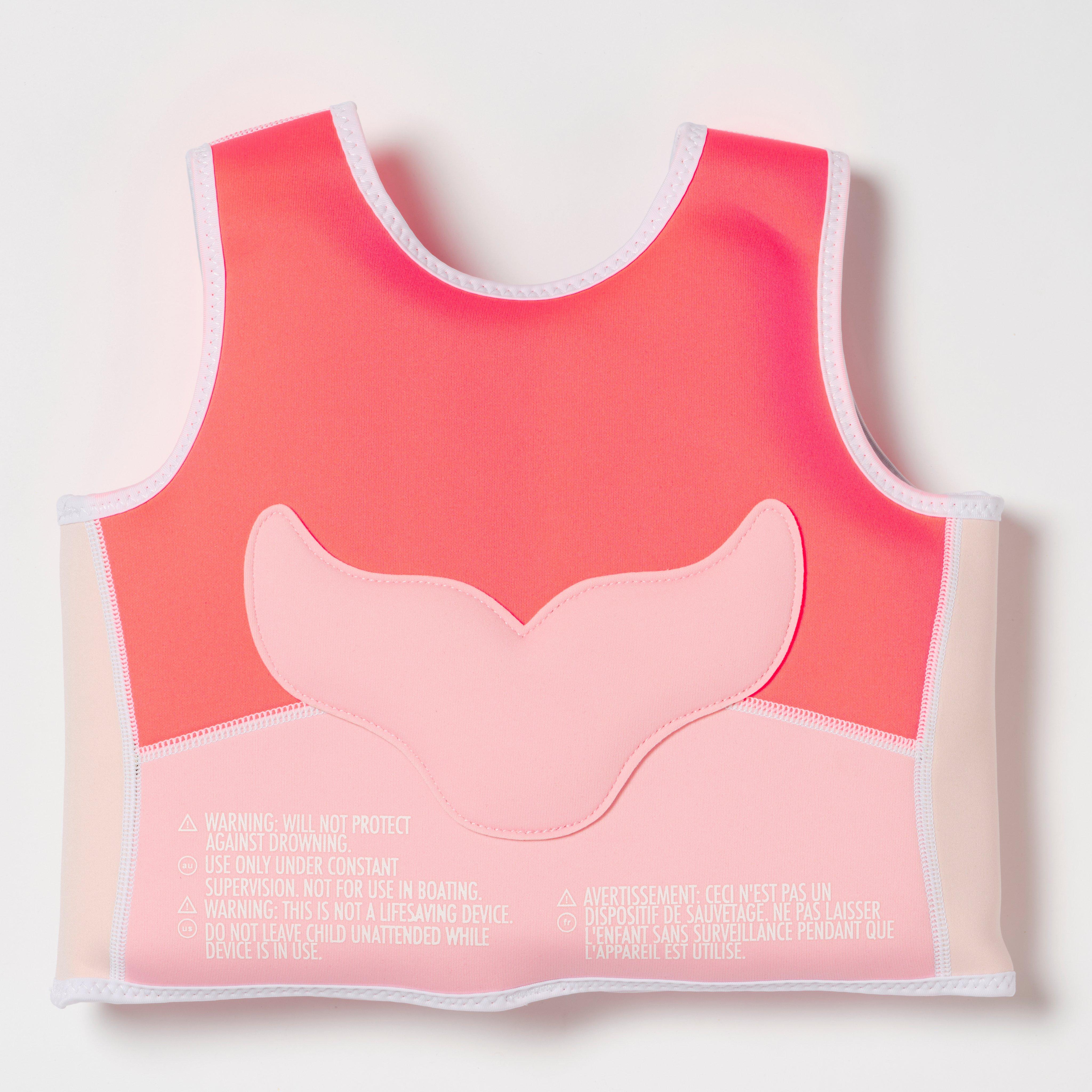 SUNNYLiFE  Melody the Mermaid Swim Vest 2-3 Neon Strawberry