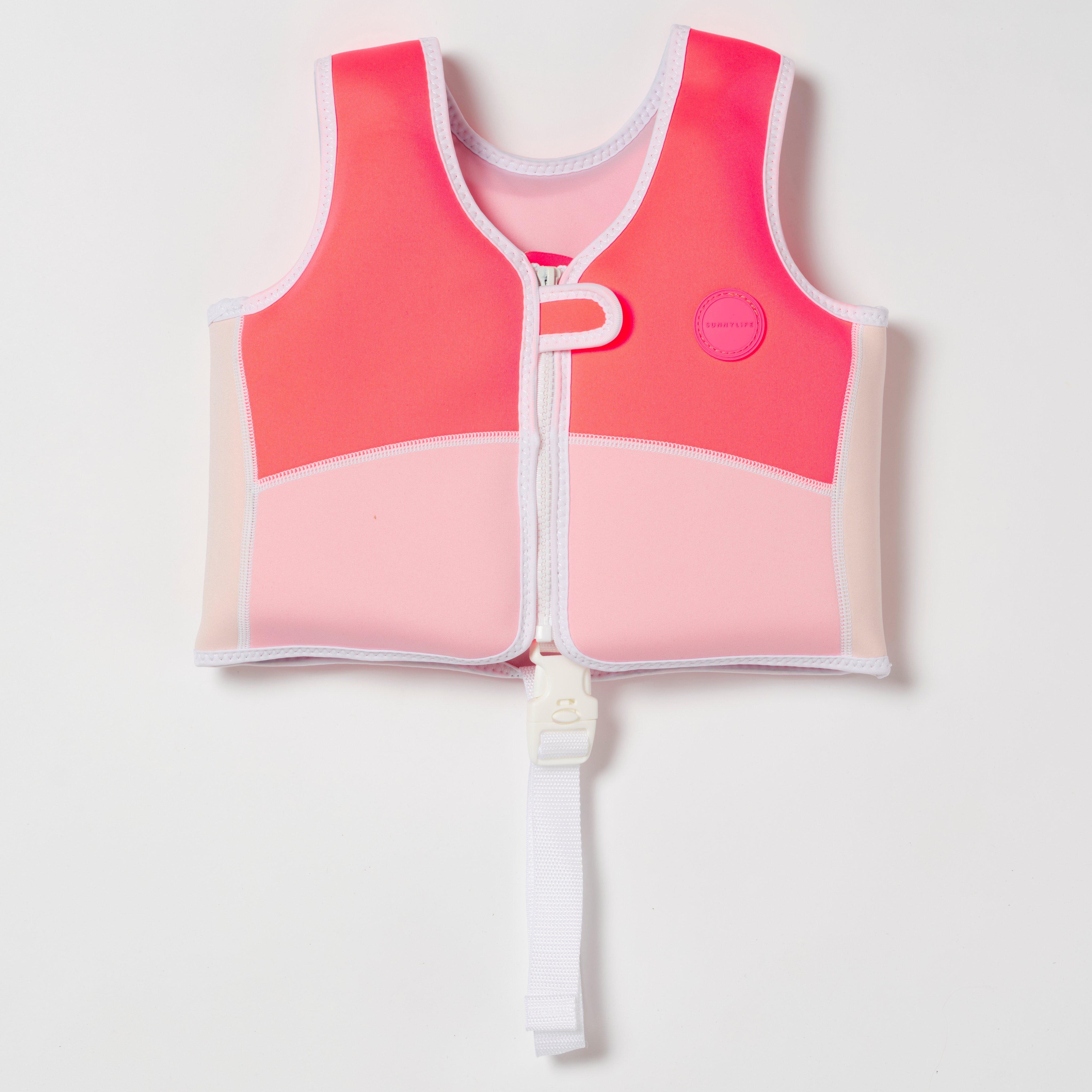 SUNNYLiFE  Melody the Mermaid Swim Vest 2-3 Neon Strawberry