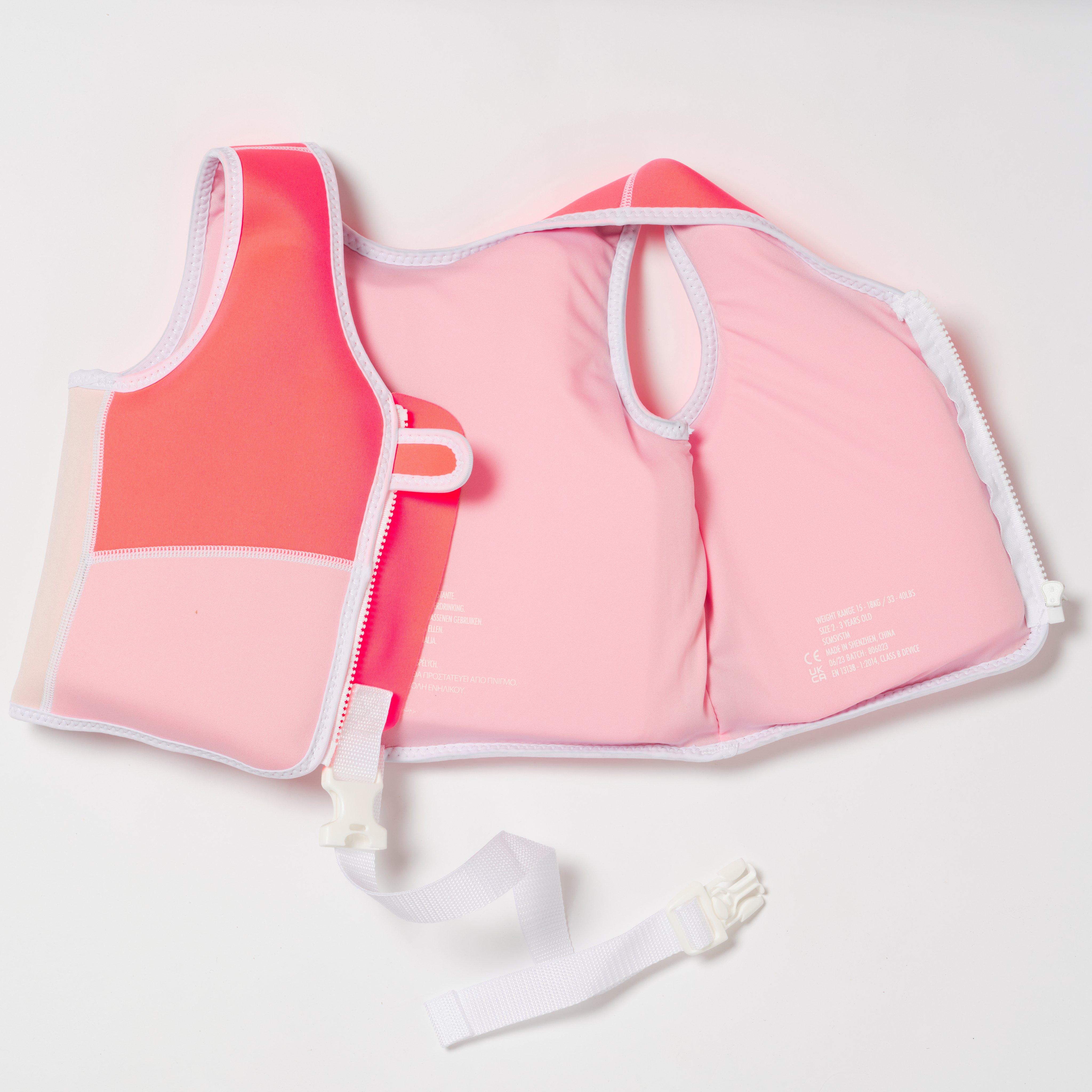 SUNNYLiFE  Melody the Mermaid Swim Vest 2-3 Neon Strawberry