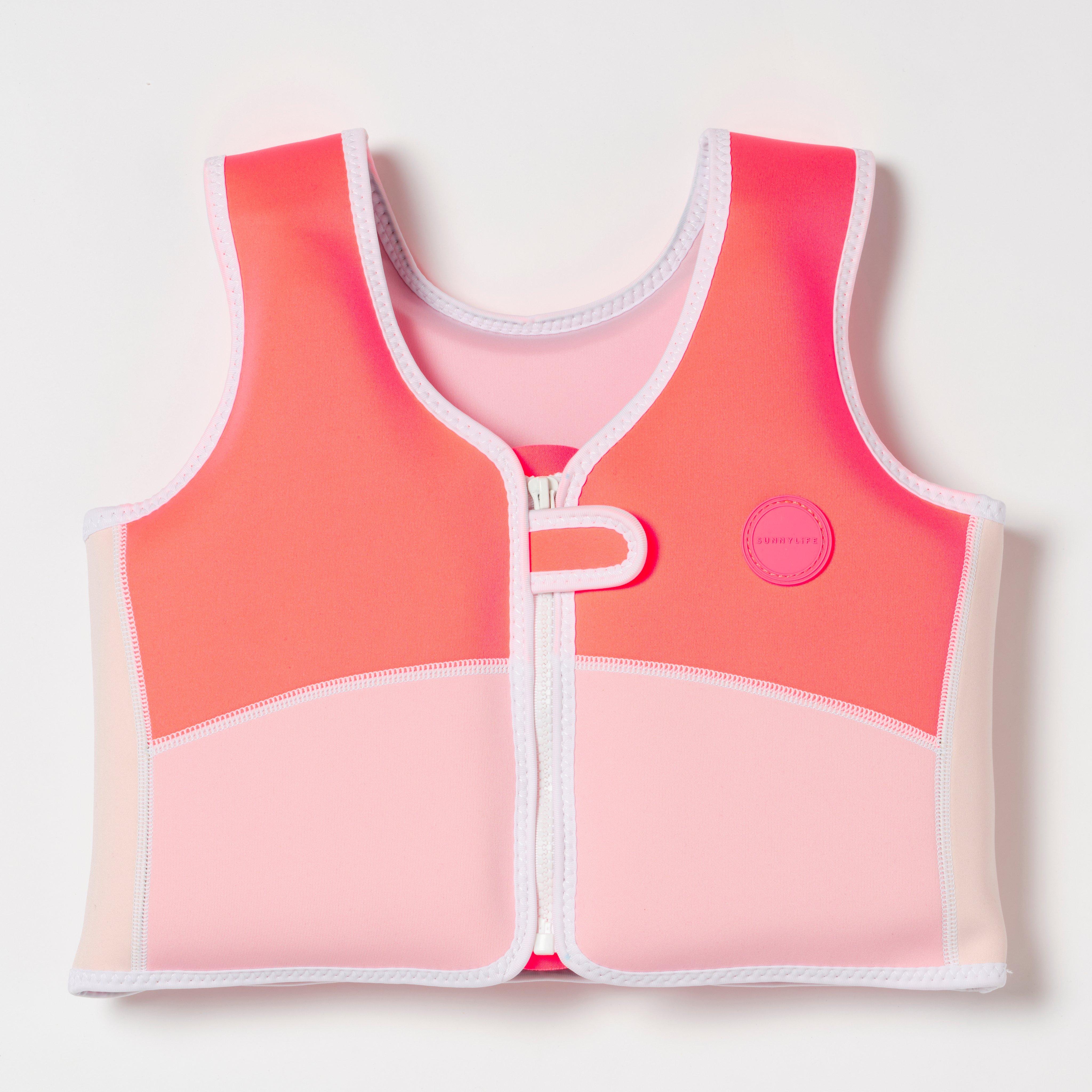 SUNNYLiFE  Melody the Mermaid Swim Vest 3-6 Neon Strawberry