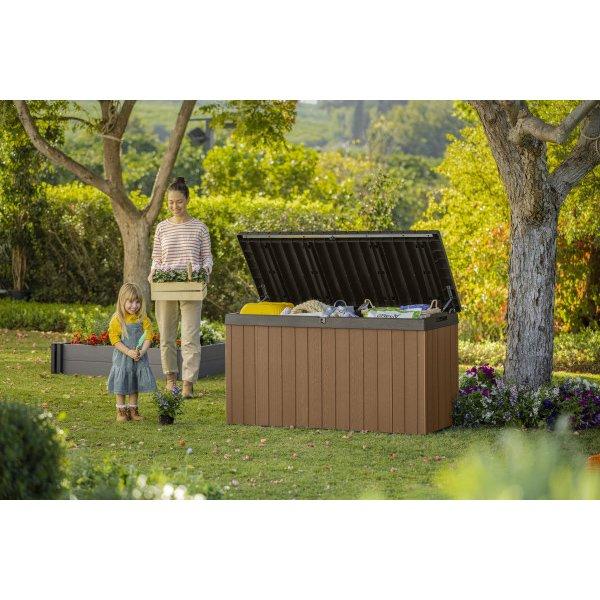 Keter  Darwin 150 Gallon Resin Large Deck Box Brown