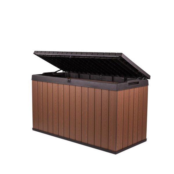 Keter  Darwin 150 Gallon Resin Large Deck Box Brown