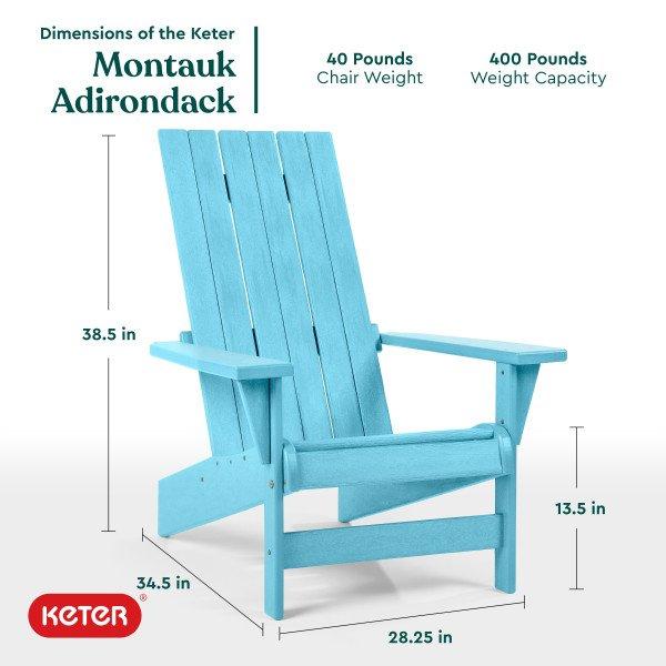 Keter  Montauk Adirondack Chair Seafoam