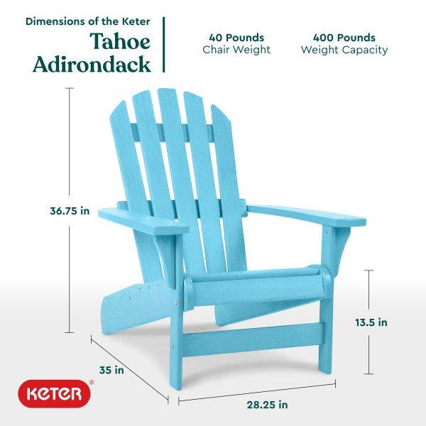 Keter Tahoe Adirondack Chair, Seafoam Leslie's Pool Supplies