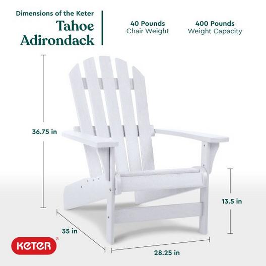 Keter  Tahoe Adirondack Chair White