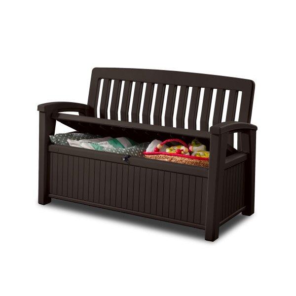 Keter  Patio Storage Bench 60 Gallons Brown