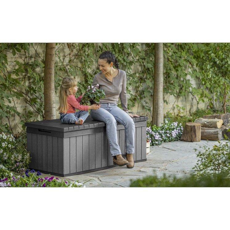 Keter  Darwin 100 Gallon Storage Deck Box Grey