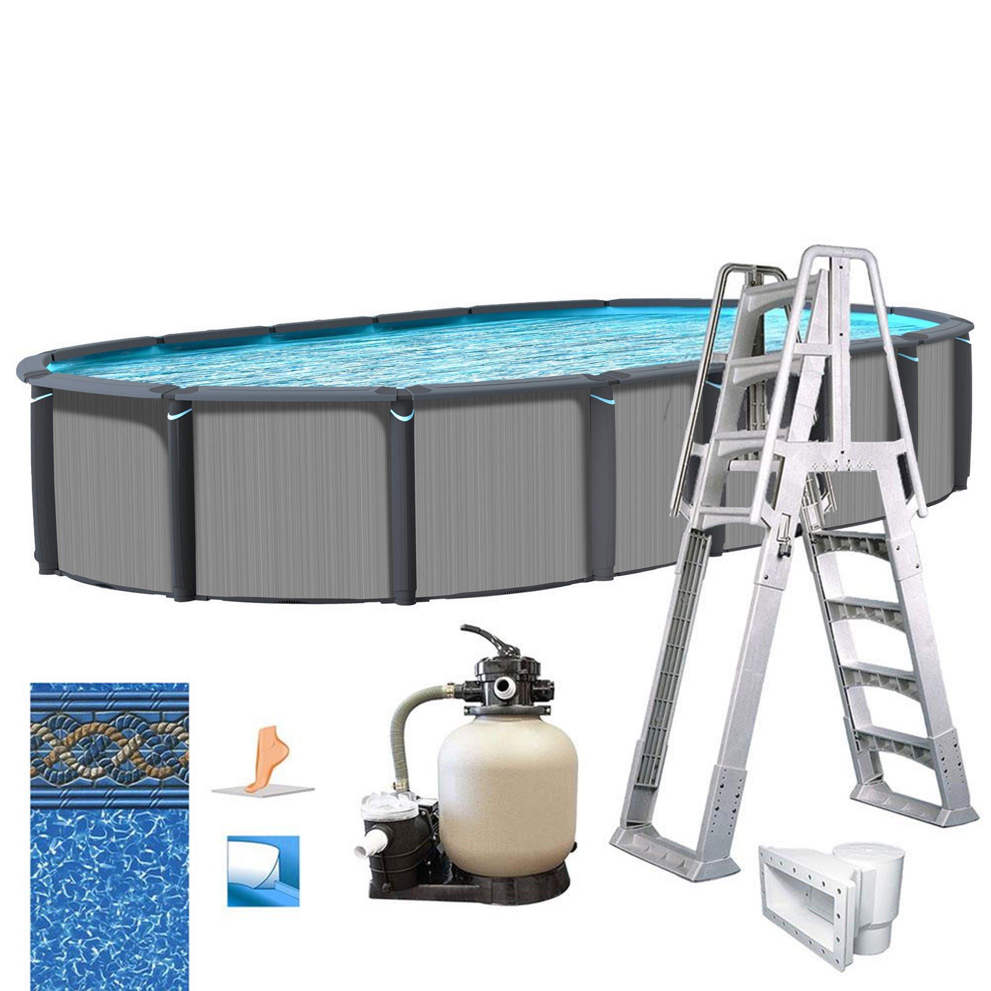 Easton 15'x30' x 52" Complete Oval Above Ground Pool Package