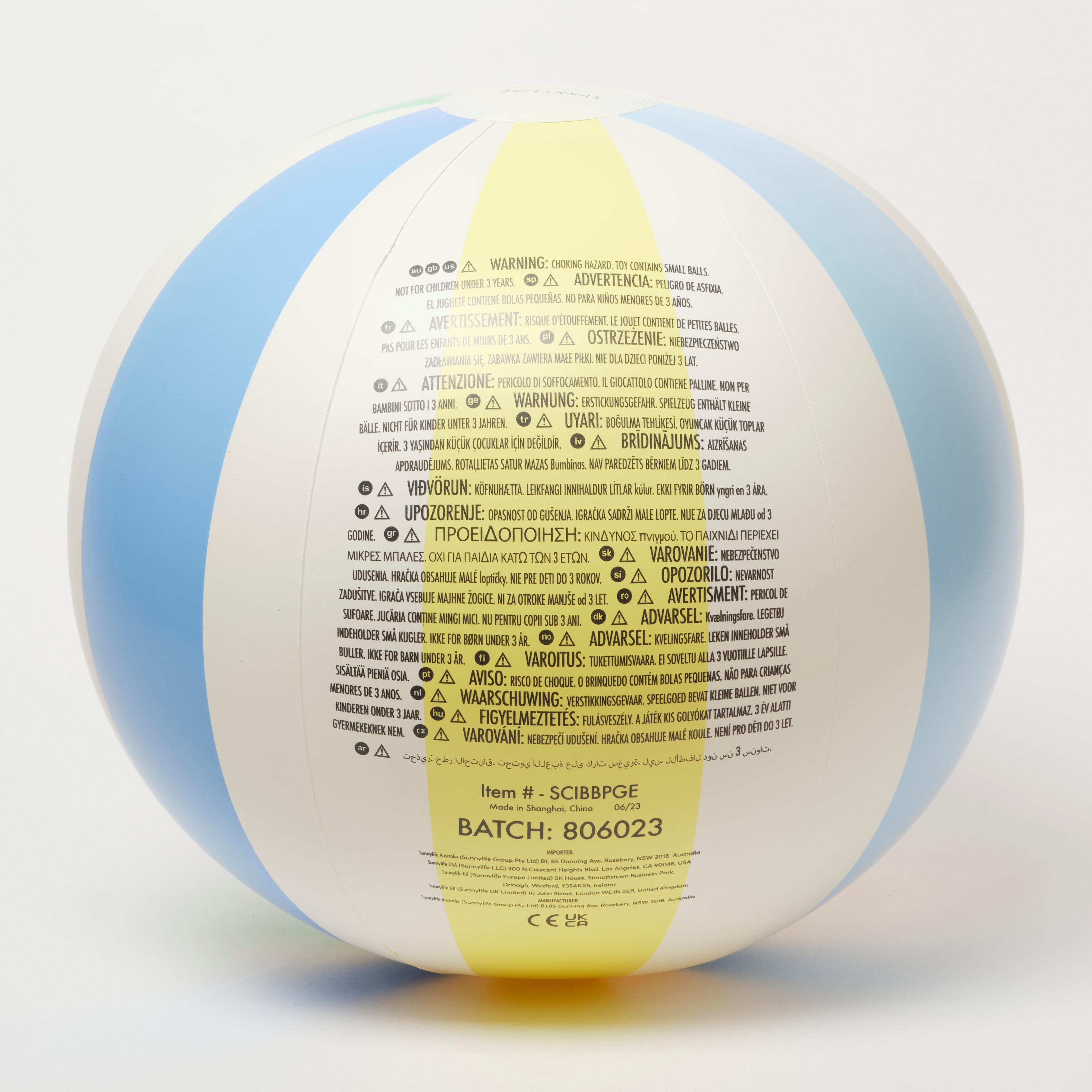 SUNNYLiFE  Pool Side Inflatable Beach Ball Pastel Gelato