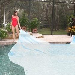 Leslie's  22 x 44 Rectangle Solar Swimming Pool Cover 16 Mil 7 Year Silver