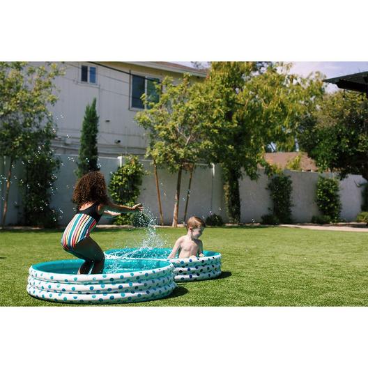 Rae Dunn  Indigo Polka Dot Inflatable Mini Pool  Float