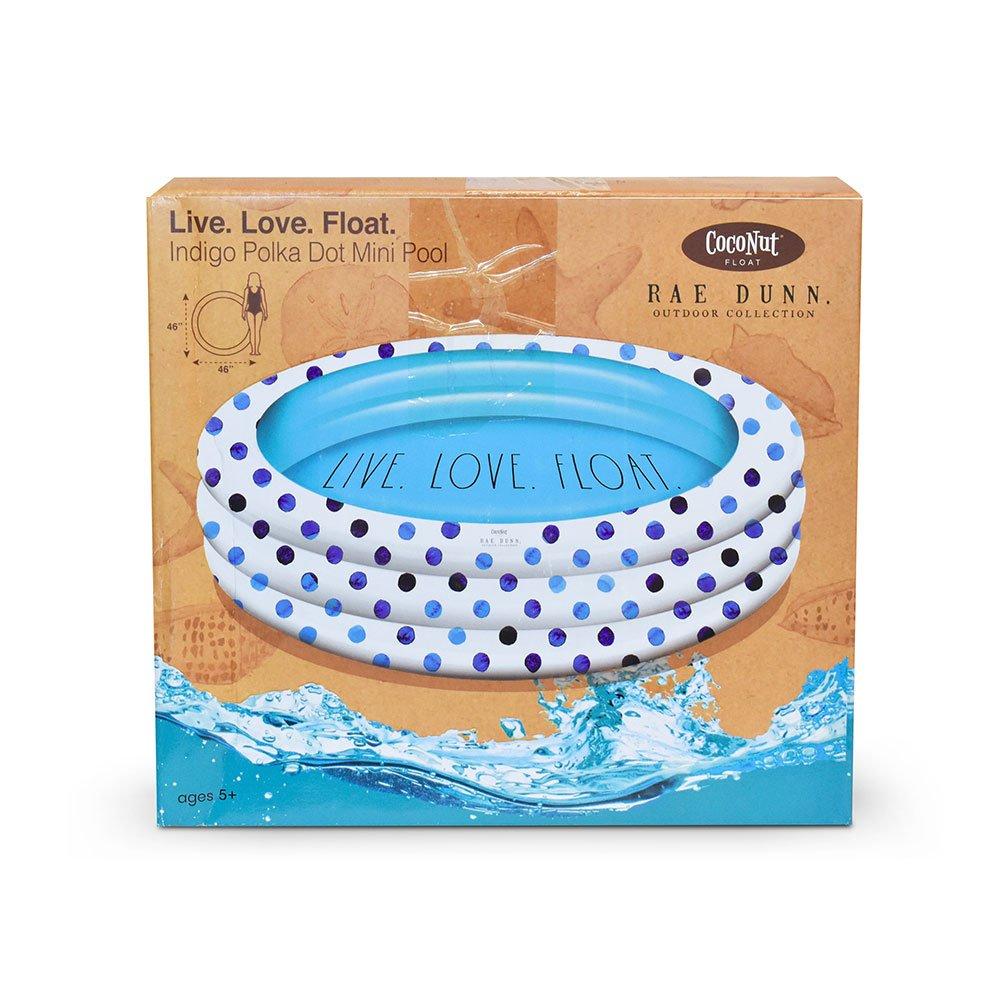 Indigo Polka Dot Inflatable Mini Pool - Live Love Float