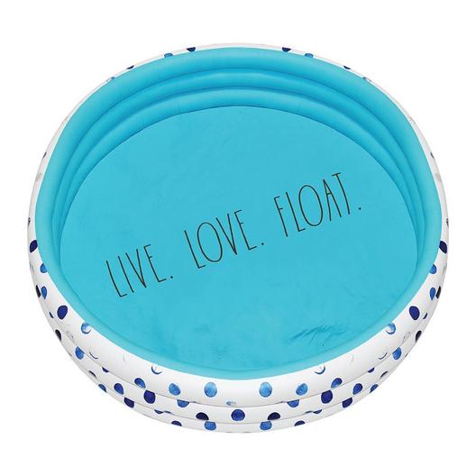 Rae Dunn  Indigo Polka Dot Inflatable Mini Pool  Live Love Float