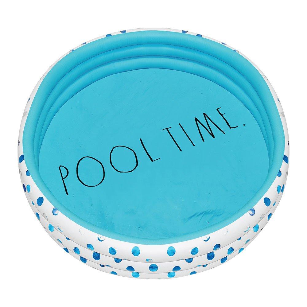 Rae Dunn  Aqua Polka Dot Inflatable Mini Pool  Pool Time