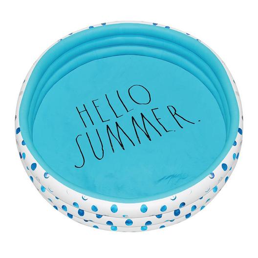 Rae Dunn  Aqua Polka Dot Inflatable Mini Pool  Hello Summer