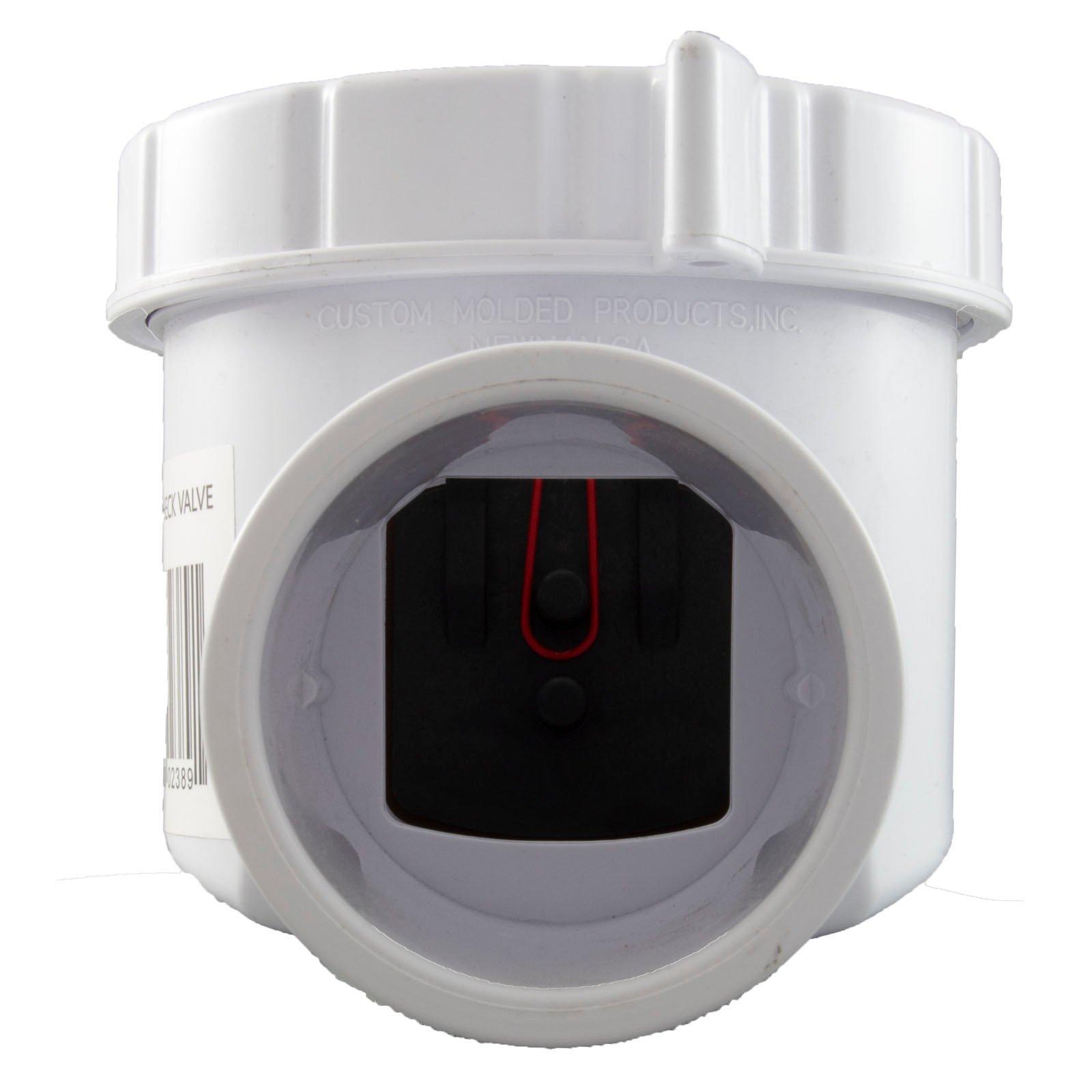 Custom Molded Products  Corrosion Resistant Service Check Valve 2in White