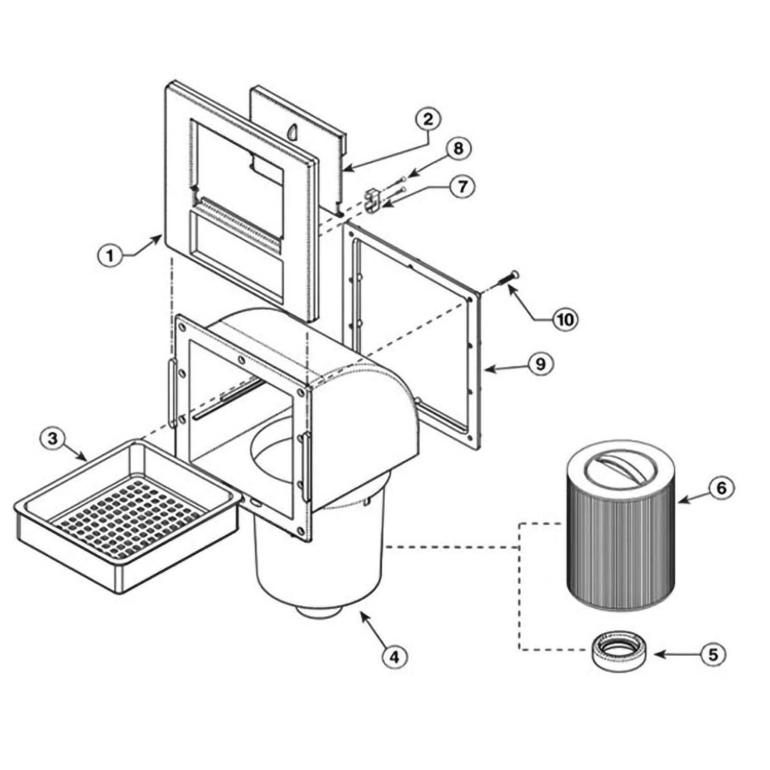 Waterway 50 Sq. Ft. Skim Filter Pool Skimmer Parts
