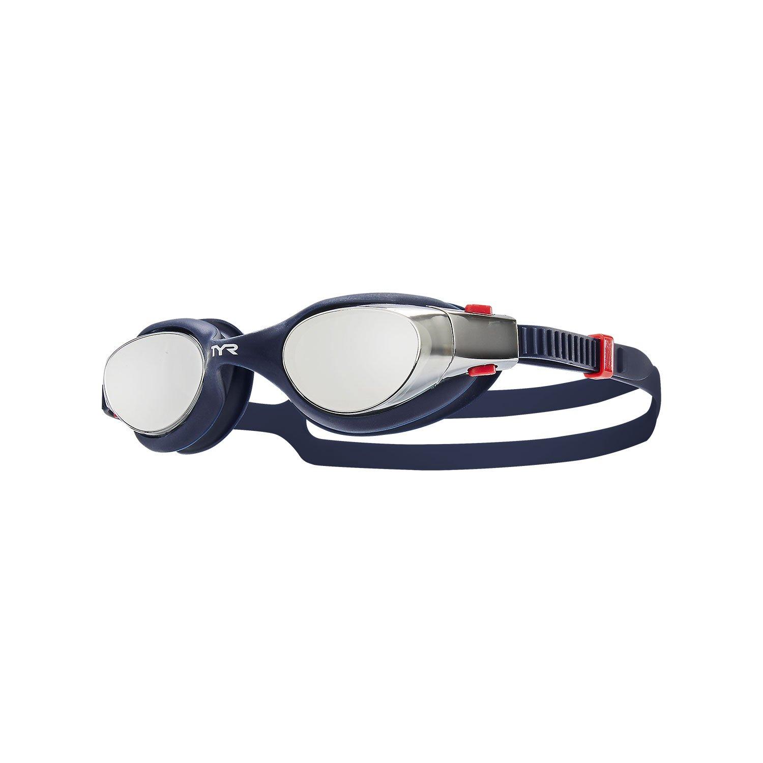 TYR  Vesi Mirrored Swimming Goggles Red White Blue