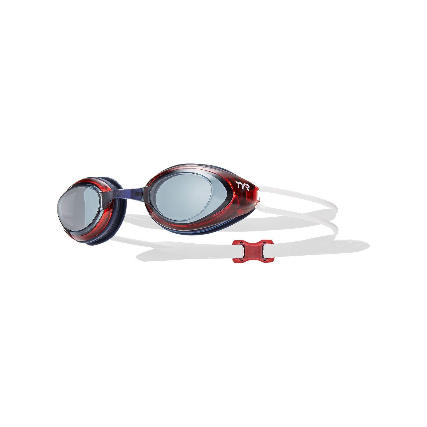 TYR  Blackhawk Racing Swimming Goggles Red White Blue