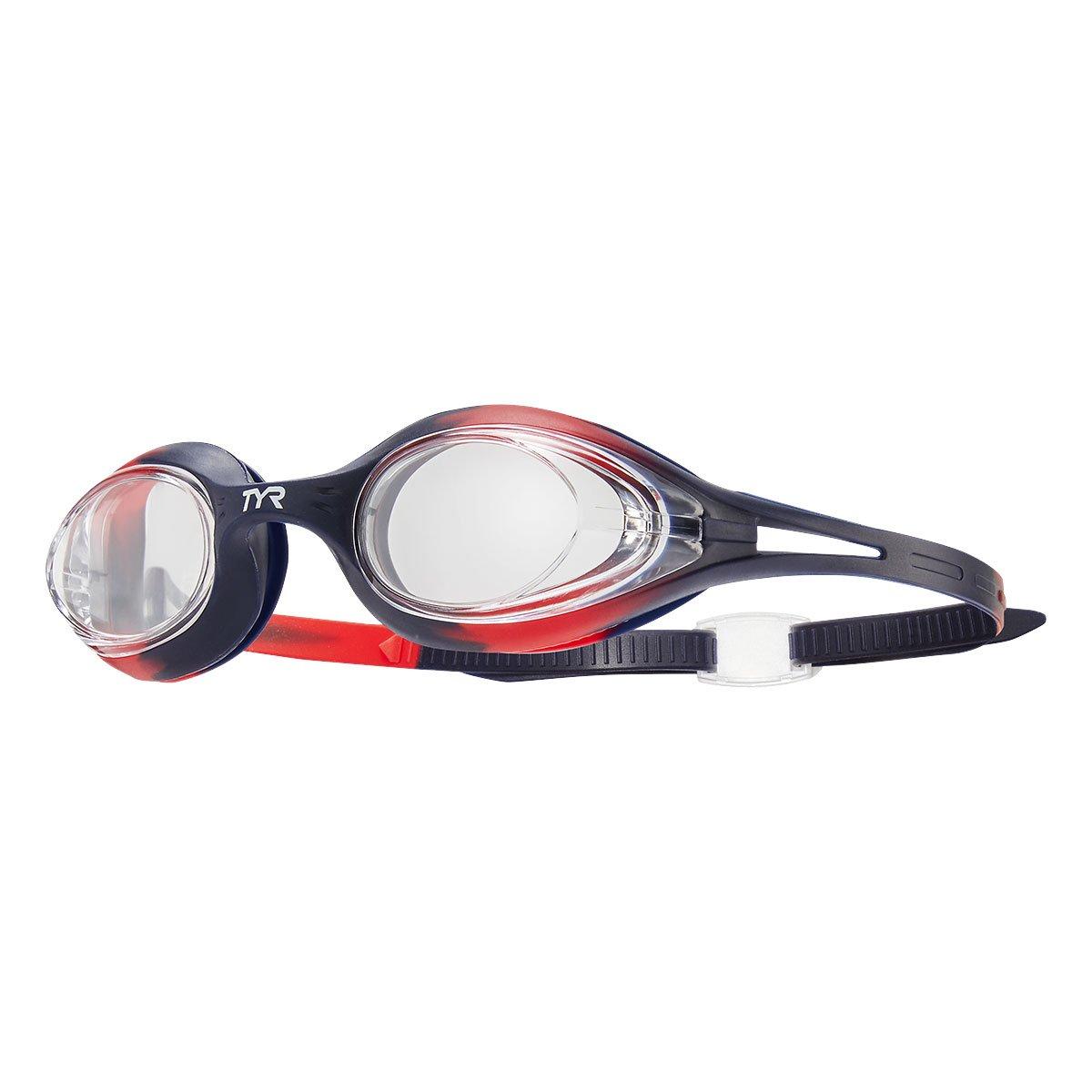 Hydra Flare Swimming Goggles, Red White Blue