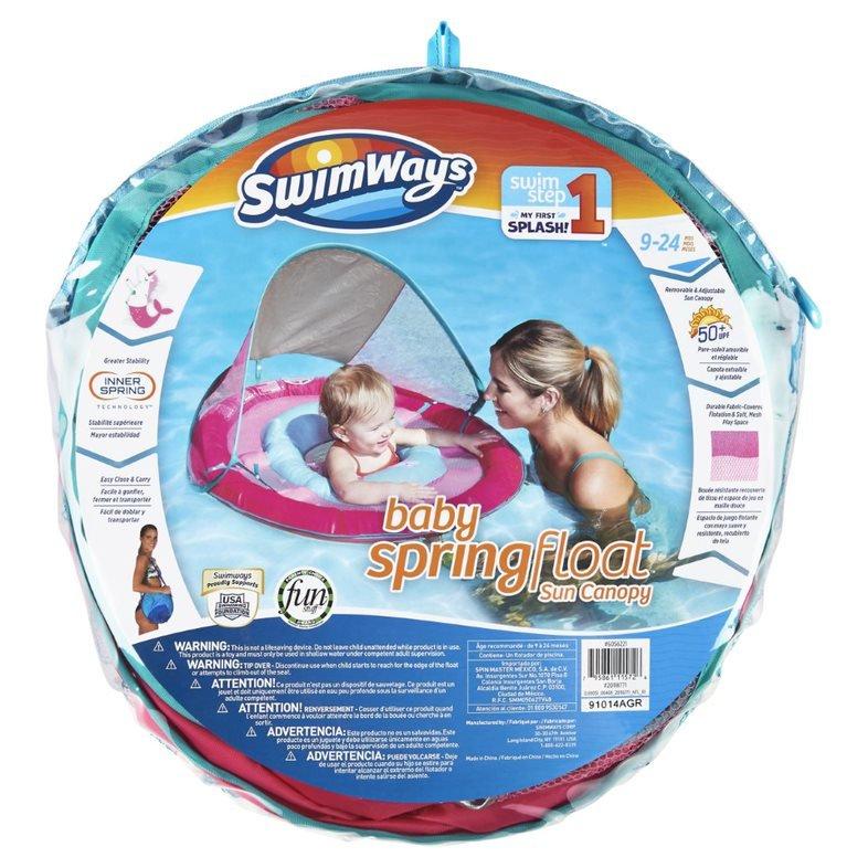 SwimWays  Baby Spring Float Sun Canopy  Pink Mermaid Unicorn