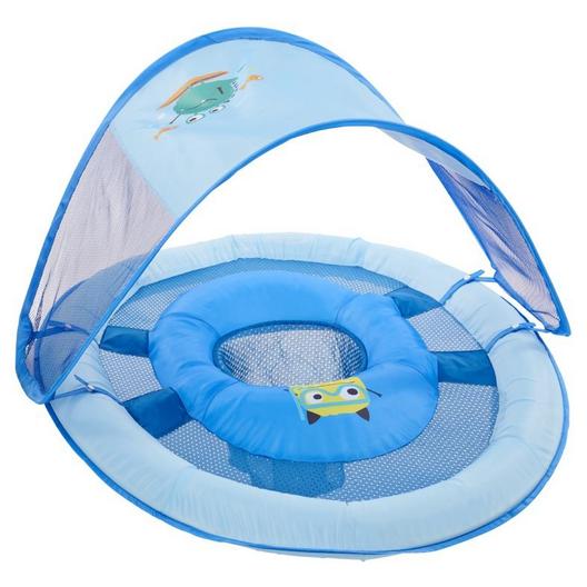 SwimWays  Baby Spring Float Sun Canopy  Blue Sea Monster