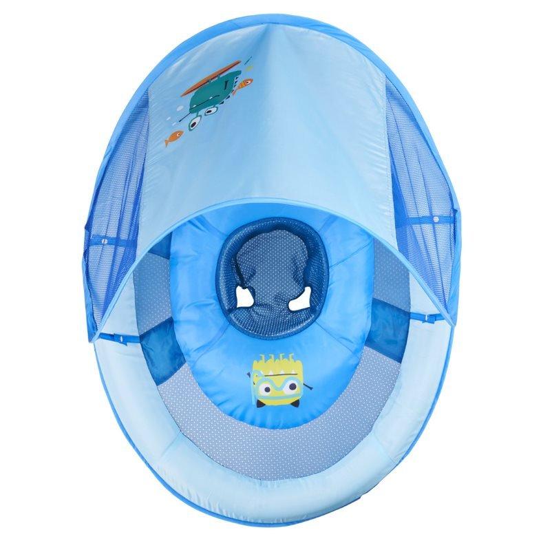 SwimWays  Baby Spring Float Sun Canopy  Blue Sea Monster