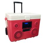 Sondpex  KoolMax 40 Quart Wheeled Cooler Bluetooth Audio and Charging Station  Red