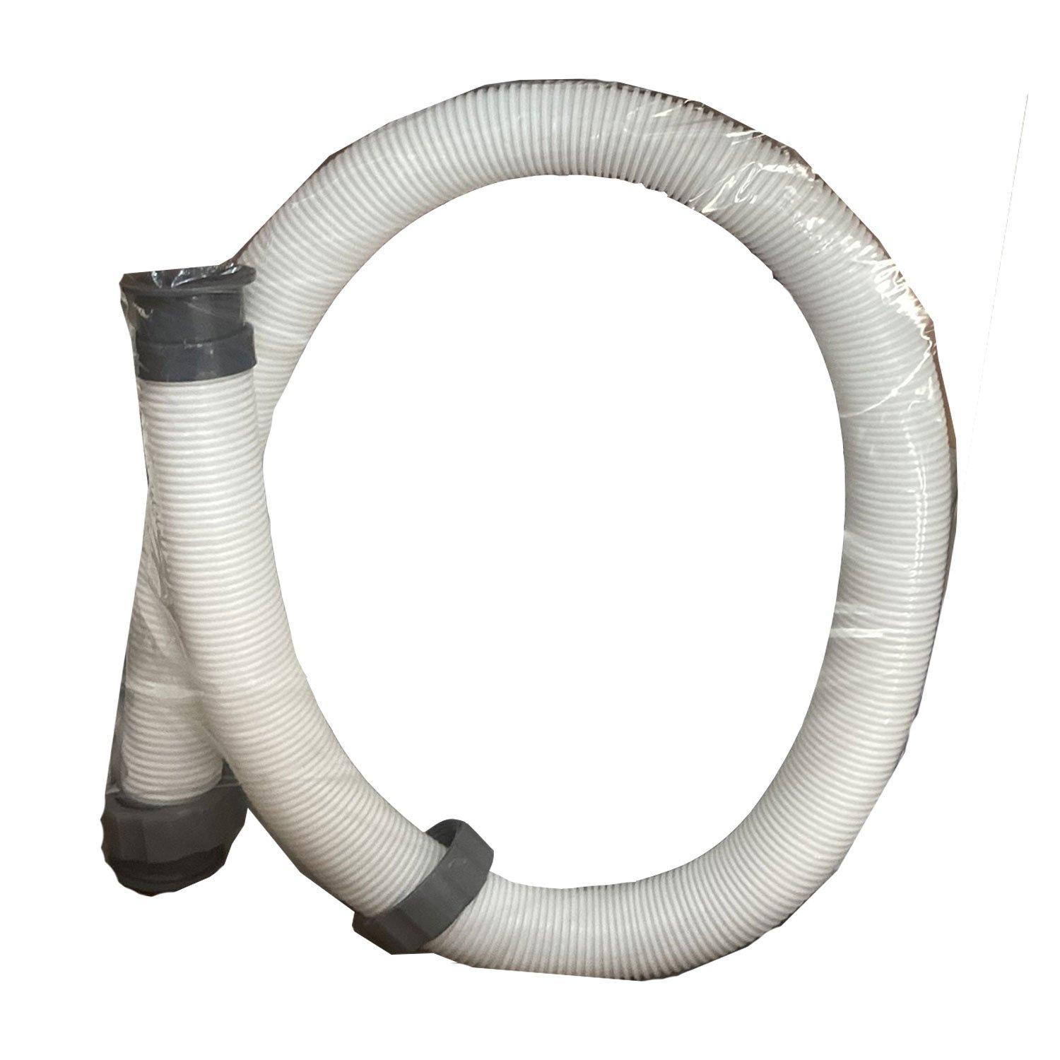 Above Ground Pool Filter Hose with Nuts 1.5in x 5ft, White