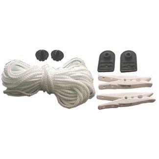 Mid-Grip Pull Rope (Helps Pull Blanket onto Pool 35' Rope, 2 Clips, 2 Plates, and 2 Fasteners)