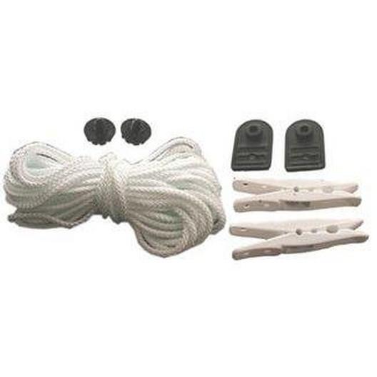 Mid-Grip Pull Rope (Helps Pull Blanket onto Pool 35 Rope 2 Clips 2 Plates and 2 Fasteners)