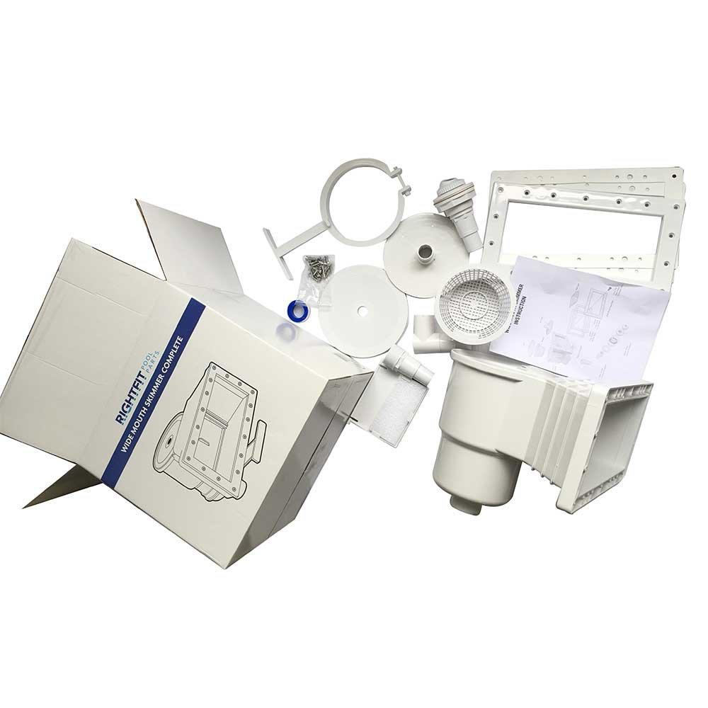 Right Fit Wide Mouth Thru-Wall Above Ground Pool Skimmer Kit