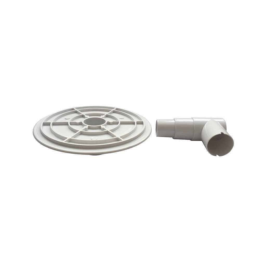 Right Fit  Above Ground Skimmer Vacuum Plate Adapter With Elbow 1.25"-1.5"