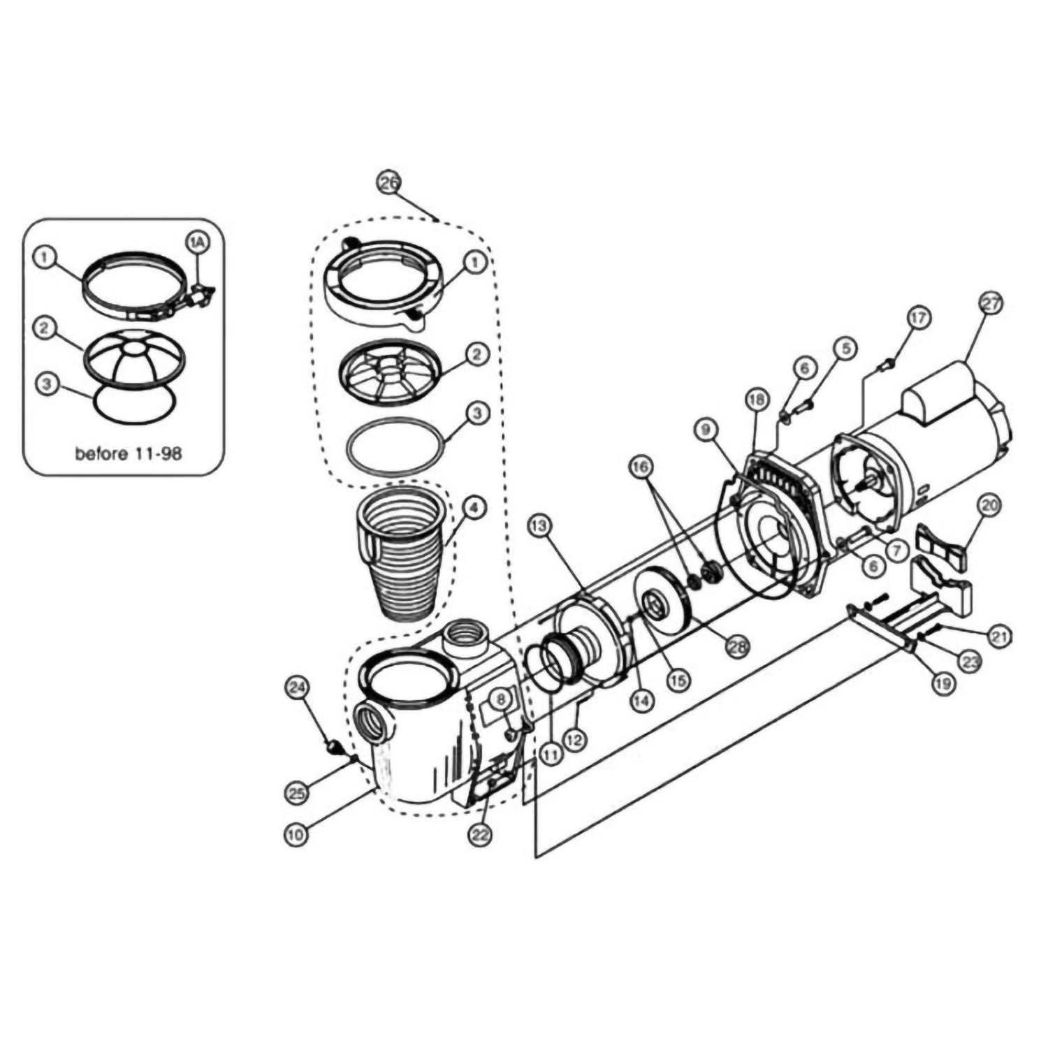 Pentair WhisperFlo Pool Pump Parts